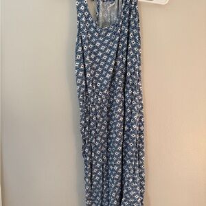 Old Navy Blue and White Patterned Dress